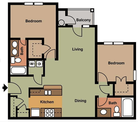 a diagram of a floor plan of a house